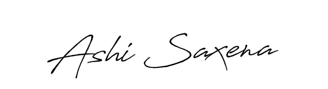 Create a beautiful signature design for name Ashi Saxena. With this signature (Antro_Vectra_Bolder) fonts, you can make a handwritten signature for free. Ashi Saxena signature style 7 images and pictures png