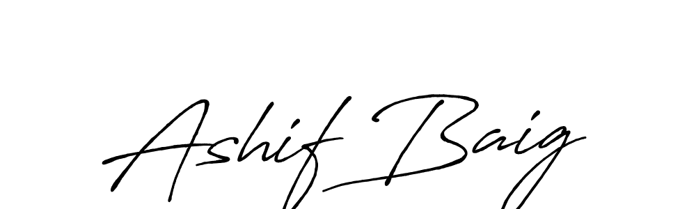 Make a beautiful signature design for name Ashif Baig. With this signature (Antro_Vectra_Bolder) style, you can create a handwritten signature for free. Ashif Baig signature style 7 images and pictures png