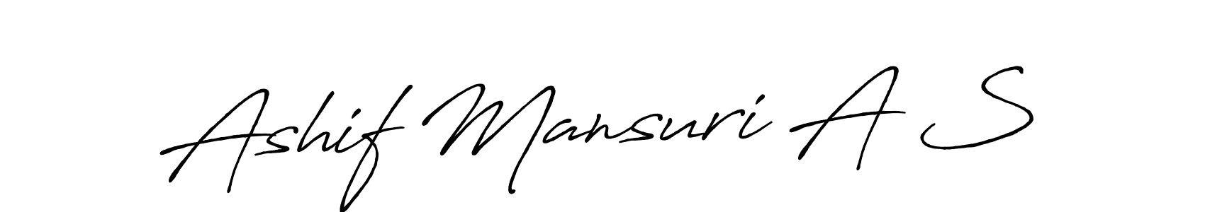 Also You can easily find your signature by using the search form. We will create Ashif Mansuri A S name handwritten signature images for you free of cost using Antro_Vectra_Bolder sign style. Ashif Mansuri A S signature style 7 images and pictures png