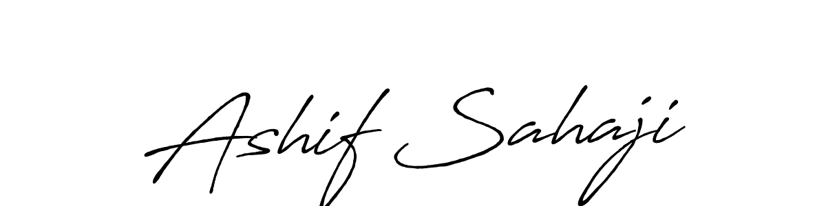 Also we have Ashif Sahaji name is the best signature style. Create professional handwritten signature collection using Antro_Vectra_Bolder autograph style. Ashif Sahaji signature style 7 images and pictures png