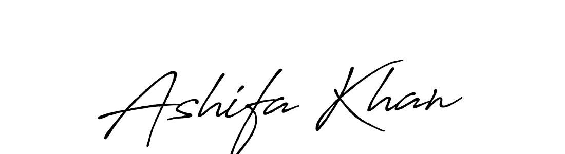 Create a beautiful signature design for name Ashifa Khan. With this signature (Antro_Vectra_Bolder) fonts, you can make a handwritten signature for free. Ashifa Khan signature style 7 images and pictures png