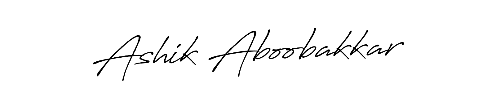 Use a signature maker to create a handwritten signature online. With this signature software, you can design (Antro_Vectra_Bolder) your own signature for name Ashik Aboobakkar. Ashik Aboobakkar signature style 7 images and pictures png