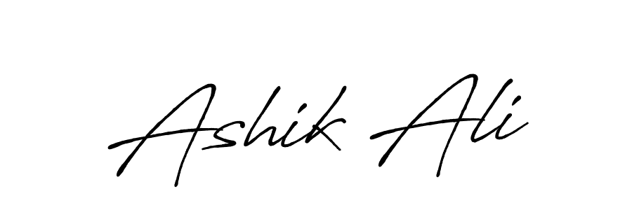 Create a beautiful signature design for name Ashik Ali. With this signature (Antro_Vectra_Bolder) fonts, you can make a handwritten signature for free. Ashik Ali signature style 7 images and pictures png