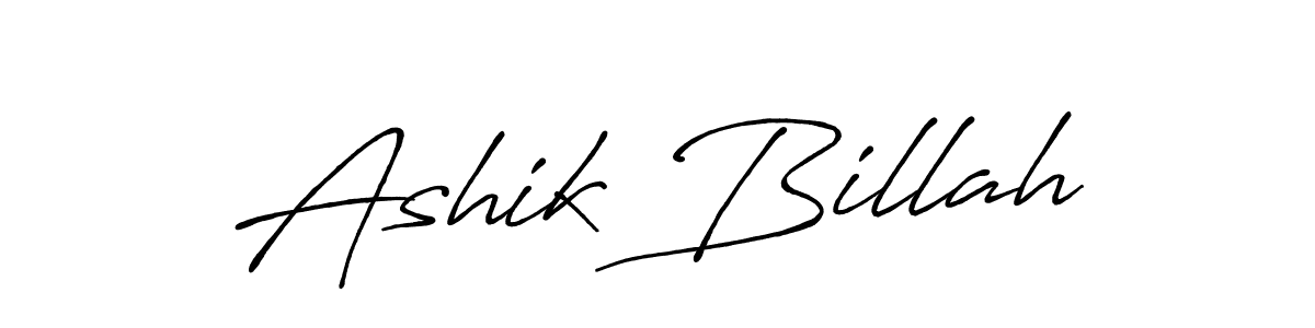 Make a beautiful signature design for name Ashik Billah. With this signature (Antro_Vectra_Bolder) style, you can create a handwritten signature for free. Ashik Billah signature style 7 images and pictures png