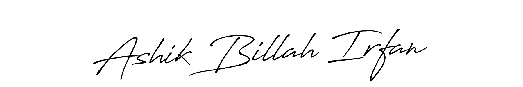 Similarly Antro_Vectra_Bolder is the best handwritten signature design. Signature creator online .You can use it as an online autograph creator for name Ashik Billah Irfan. Ashik Billah Irfan signature style 7 images and pictures png