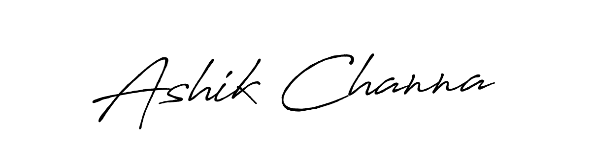 Ashik Channa stylish signature style. Best Handwritten Sign (Antro_Vectra_Bolder) for my name. Handwritten Signature Collection Ideas for my name Ashik Channa. Ashik Channa signature style 7 images and pictures png