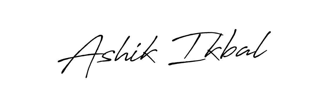 Make a beautiful signature design for name Ashik Ikbal. With this signature (Antro_Vectra_Bolder) style, you can create a handwritten signature for free. Ashik Ikbal signature style 7 images and pictures png