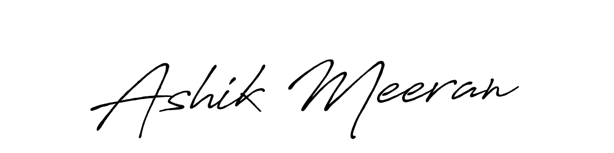 Ashik Meeran stylish signature style. Best Handwritten Sign (Antro_Vectra_Bolder) for my name. Handwritten Signature Collection Ideas for my name Ashik Meeran. Ashik Meeran signature style 7 images and pictures png