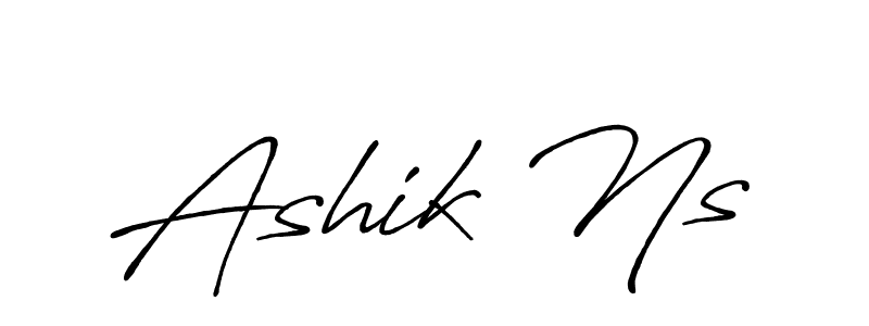 Similarly Antro_Vectra_Bolder is the best handwritten signature design. Signature creator online .You can use it as an online autograph creator for name Ashik Ns. Ashik Ns signature style 7 images and pictures png