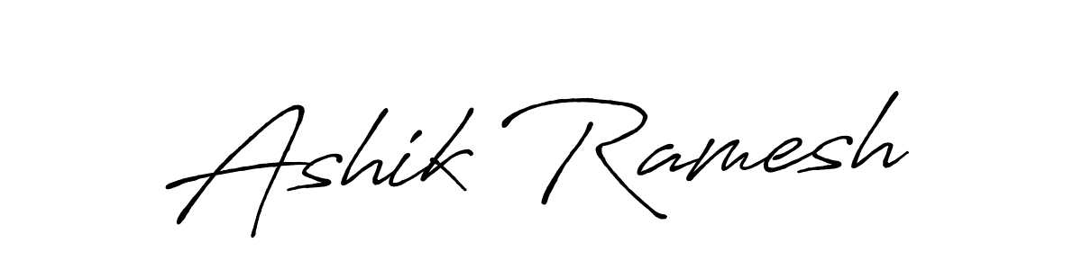 Ashik Ramesh stylish signature style. Best Handwritten Sign (Antro_Vectra_Bolder) for my name. Handwritten Signature Collection Ideas for my name Ashik Ramesh. Ashik Ramesh signature style 7 images and pictures png