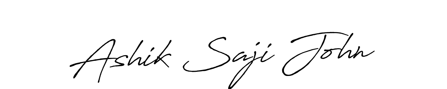 Make a beautiful signature design for name Ashik Saji John. Use this online signature maker to create a handwritten signature for free. Ashik Saji John signature style 7 images and pictures png