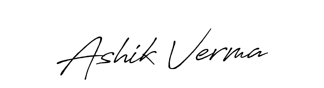 You can use this online signature creator to create a handwritten signature for the name Ashik Verma. This is the best online autograph maker. Ashik Verma signature style 7 images and pictures png