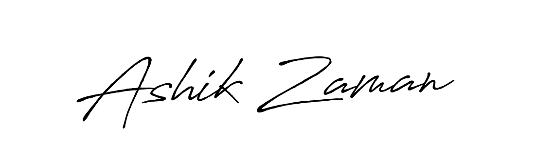 Create a beautiful signature design for name Ashik Zaman. With this signature (Antro_Vectra_Bolder) fonts, you can make a handwritten signature for free. Ashik Zaman signature style 7 images and pictures png