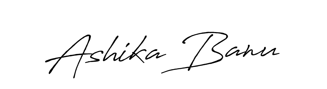 Make a beautiful signature design for name Ashika Banu. With this signature (Antro_Vectra_Bolder) style, you can create a handwritten signature for free. Ashika Banu signature style 7 images and pictures png