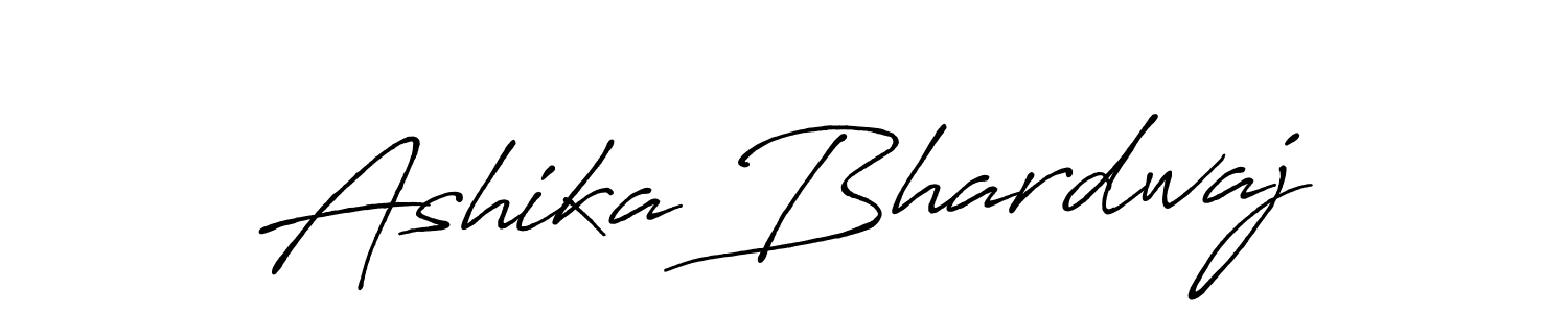 How to make Ashika Bhardwaj signature? Antro_Vectra_Bolder is a professional autograph style. Create handwritten signature for Ashika Bhardwaj name. Ashika Bhardwaj signature style 7 images and pictures png
