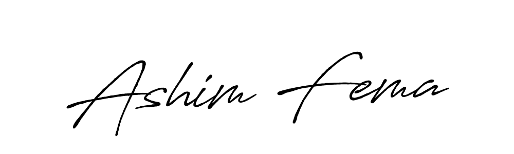 Ashim Fema stylish signature style. Best Handwritten Sign (Antro_Vectra_Bolder) for my name. Handwritten Signature Collection Ideas for my name Ashim Fema. Ashim Fema signature style 7 images and pictures png
