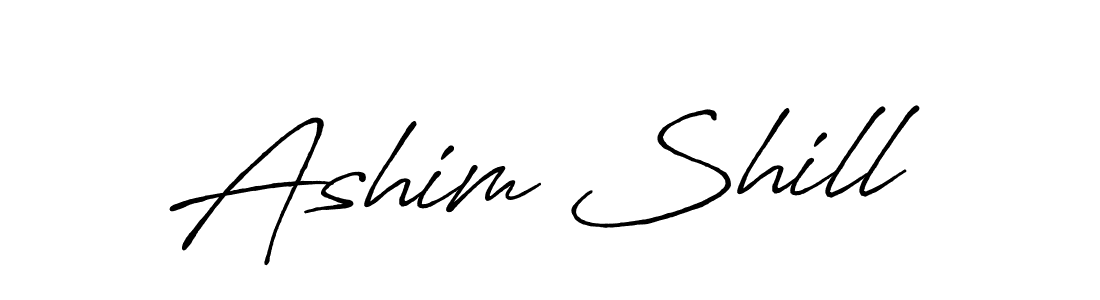 You should practise on your own different ways (Antro_Vectra_Bolder) to write your name (Ashim Shill) in signature. don't let someone else do it for you. Ashim Shill signature style 7 images and pictures png