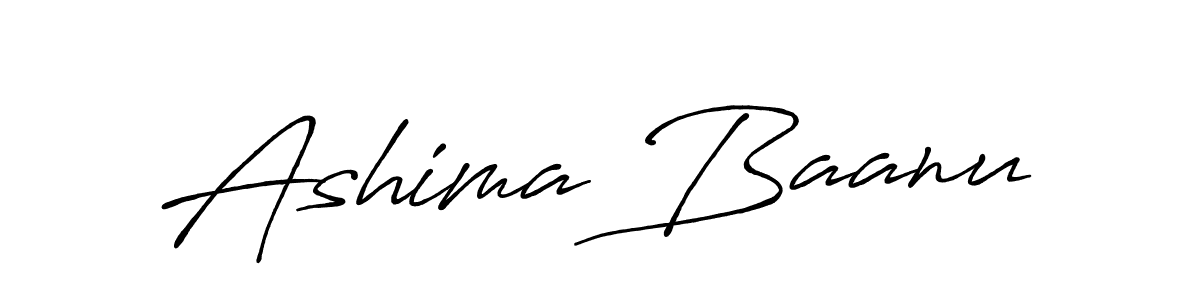 Design your own signature with our free online signature maker. With this signature software, you can create a handwritten (Antro_Vectra_Bolder) signature for name Ashima Baanu. Ashima Baanu signature style 7 images and pictures png