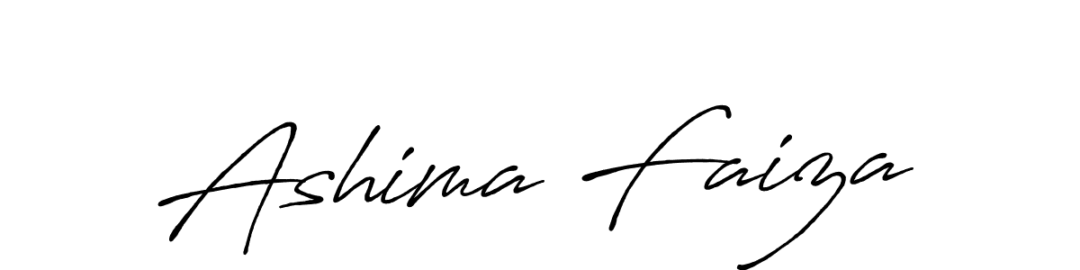 How to make Ashima Faiza name signature. Use Antro_Vectra_Bolder style for creating short signs online. This is the latest handwritten sign. Ashima Faiza signature style 7 images and pictures png
