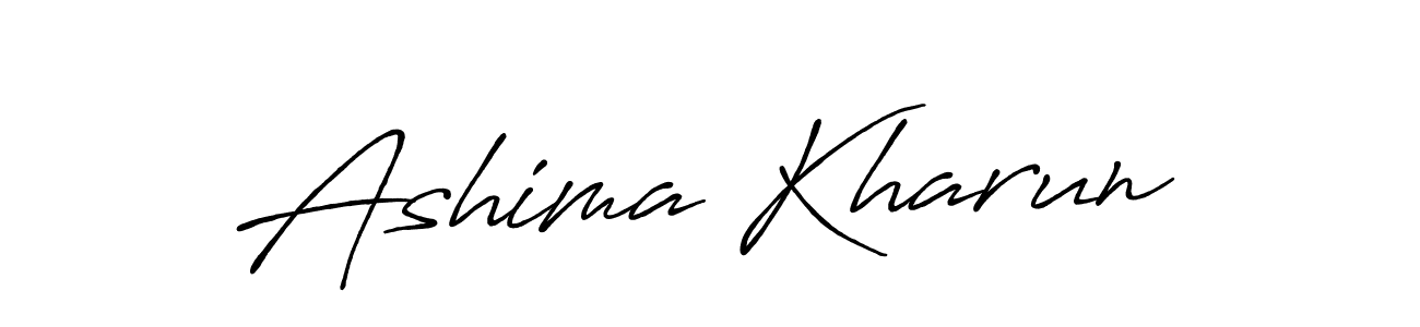 Make a beautiful signature design for name Ashima Kharun. Use this online signature maker to create a handwritten signature for free. Ashima Kharun signature style 7 images and pictures png