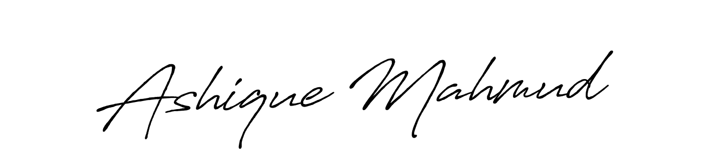 Create a beautiful signature design for name Ashique Mahmud. With this signature (Antro_Vectra_Bolder) fonts, you can make a handwritten signature for free. Ashique Mahmud signature style 7 images and pictures png