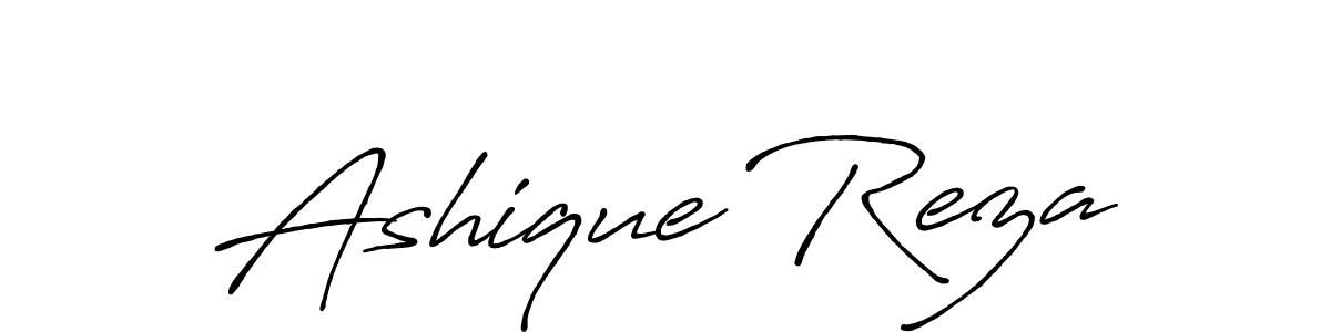 Design your own signature with our free online signature maker. With this signature software, you can create a handwritten (Antro_Vectra_Bolder) signature for name Ashique Reza. Ashique Reza signature style 7 images and pictures png