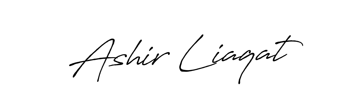 The best way (Antro_Vectra_Bolder) to make a short signature is to pick only two or three words in your name. The name Ashir Liaqat include a total of six letters. For converting this name. Ashir Liaqat signature style 7 images and pictures png
