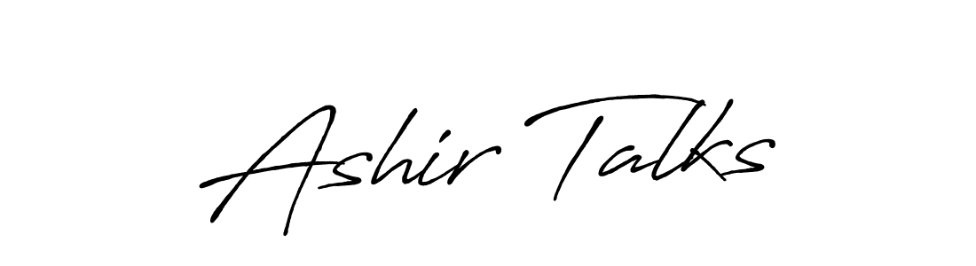 if you are searching for the best signature style for your name Ashir Talks. so please give up your signature search. here we have designed multiple signature styles  using Antro_Vectra_Bolder. Ashir Talks signature style 7 images and pictures png