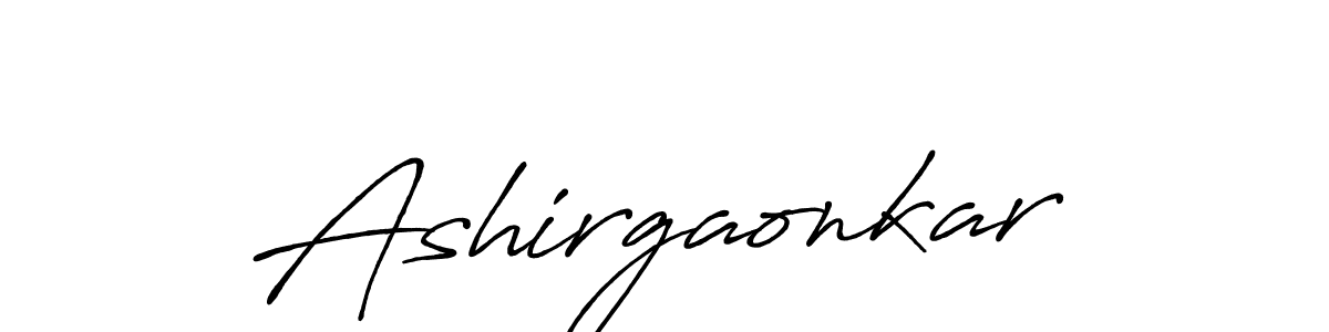 Design your own signature with our free online signature maker. With this signature software, you can create a handwritten (Antro_Vectra_Bolder) signature for name Ashirgaonkar. Ashirgaonkar signature style 7 images and pictures png