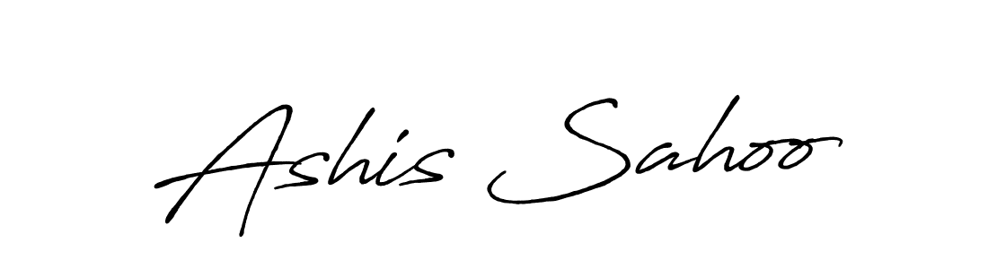 How to make Ashis Sahoo name signature. Use Antro_Vectra_Bolder style for creating short signs online. This is the latest handwritten sign. Ashis Sahoo signature style 7 images and pictures png