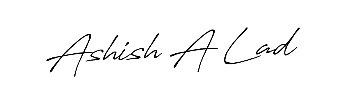 Use a signature maker to create a handwritten signature online. With this signature software, you can design (Antro_Vectra_Bolder) your own signature for name Ashish A Lad. Ashish A Lad signature style 7 images and pictures png