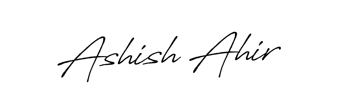 The best way (Antro_Vectra_Bolder) to make a short signature is to pick only two or three words in your name. The name Ashish Ahir include a total of six letters. For converting this name. Ashish Ahir signature style 7 images and pictures png