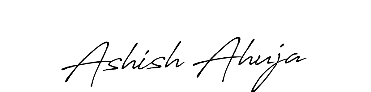 Design your own signature with our free online signature maker. With this signature software, you can create a handwritten (Antro_Vectra_Bolder) signature for name Ashish Ahuja. Ashish Ahuja signature style 7 images and pictures png