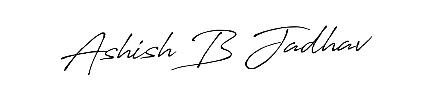 Design your own signature with our free online signature maker. With this signature software, you can create a handwritten (Antro_Vectra_Bolder) signature for name Ashish B Jadhav. Ashish B Jadhav signature style 7 images and pictures png