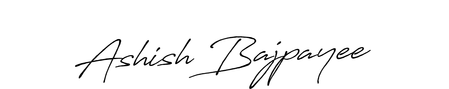 Make a beautiful signature design for name Ashish Bajpayee. With this signature (Antro_Vectra_Bolder) style, you can create a handwritten signature for free. Ashish Bajpayee signature style 7 images and pictures png