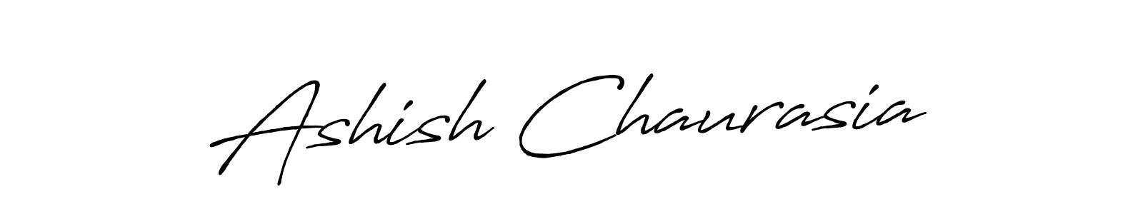 Create a beautiful signature design for name Ashish Chaurasia. With this signature (Antro_Vectra_Bolder) fonts, you can make a handwritten signature for free. Ashish Chaurasia signature style 7 images and pictures png