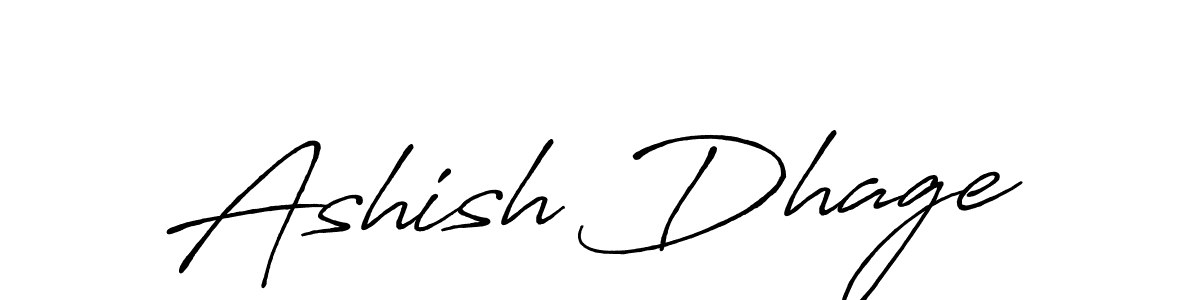 Use a signature maker to create a handwritten signature online. With this signature software, you can design (Antro_Vectra_Bolder) your own signature for name Ashish Dhage. Ashish Dhage signature style 7 images and pictures png