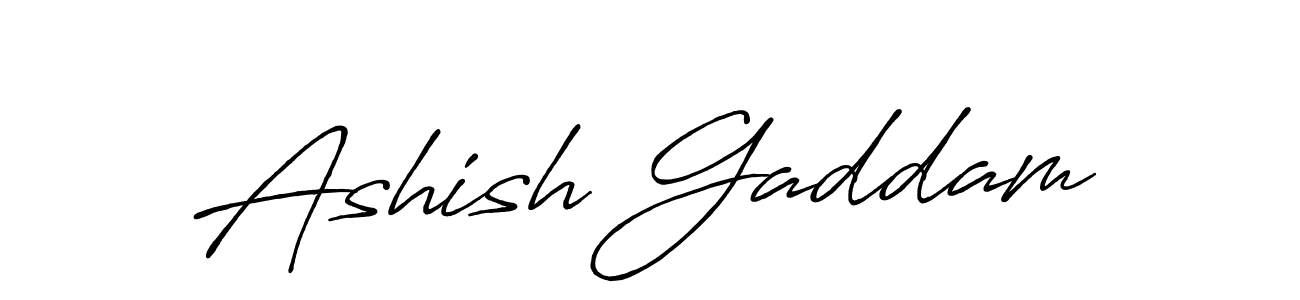 Use a signature maker to create a handwritten signature online. With this signature software, you can design (Antro_Vectra_Bolder) your own signature for name Ashish Gaddam. Ashish Gaddam signature style 7 images and pictures png