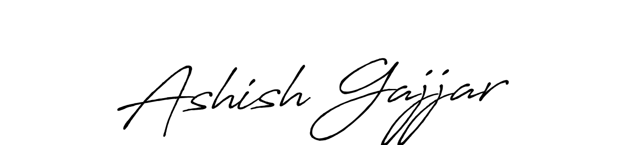 Design your own signature with our free online signature maker. With this signature software, you can create a handwritten (Antro_Vectra_Bolder) signature for name Ashish Gajjar. Ashish Gajjar signature style 7 images and pictures png