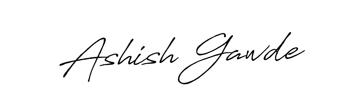 Design your own signature with our free online signature maker. With this signature software, you can create a handwritten (Antro_Vectra_Bolder) signature for name Ashish Gawde. Ashish Gawde signature style 7 images and pictures png