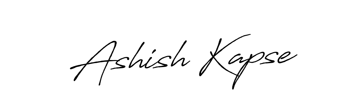 Create a beautiful signature design for name Ashish Kapse. With this signature (Antro_Vectra_Bolder) fonts, you can make a handwritten signature for free. Ashish Kapse signature style 7 images and pictures png
