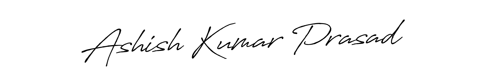 How to make Ashish Kumar Prasad name signature. Use Antro_Vectra_Bolder style for creating short signs online. This is the latest handwritten sign. Ashish Kumar Prasad signature style 7 images and pictures png