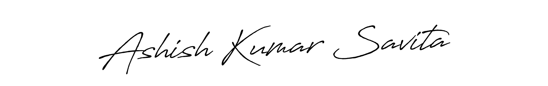 Ashish Kumar Savita stylish signature style. Best Handwritten Sign (Antro_Vectra_Bolder) for my name. Handwritten Signature Collection Ideas for my name Ashish Kumar Savita. Ashish Kumar Savita signature style 7 images and pictures png