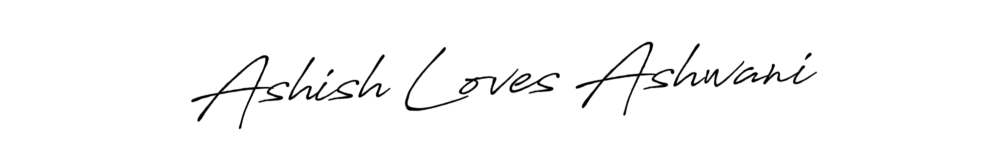 Use a signature maker to create a handwritten signature online. With this signature software, you can design (Antro_Vectra_Bolder) your own signature for name Ashish Loves Ashwani. Ashish Loves Ashwani signature style 7 images and pictures png