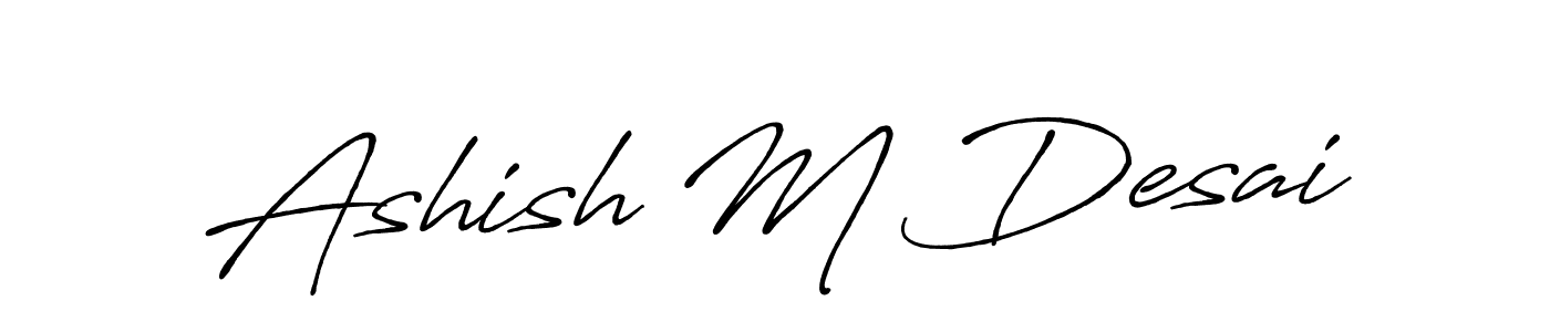 if you are searching for the best signature style for your name Ashish M Desai. so please give up your signature search. here we have designed multiple signature styles  using Antro_Vectra_Bolder. Ashish M Desai signature style 7 images and pictures png