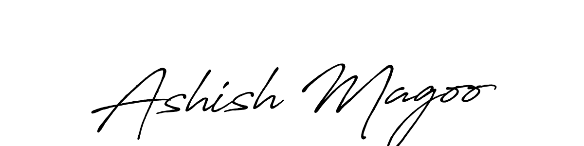 Antro_Vectra_Bolder is a professional signature style that is perfect for those who want to add a touch of class to their signature. It is also a great choice for those who want to make their signature more unique. Get Ashish Magoo name to fancy signature for free. Ashish Magoo signature style 7 images and pictures png