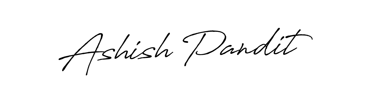 Make a beautiful signature design for name Ashish Pandit. With this signature (Antro_Vectra_Bolder) style, you can create a handwritten signature for free. Ashish Pandit signature style 7 images and pictures png