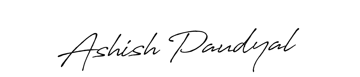 Make a beautiful signature design for name Ashish Paudyal. With this signature (Antro_Vectra_Bolder) style, you can create a handwritten signature for free. Ashish Paudyal signature style 7 images and pictures png