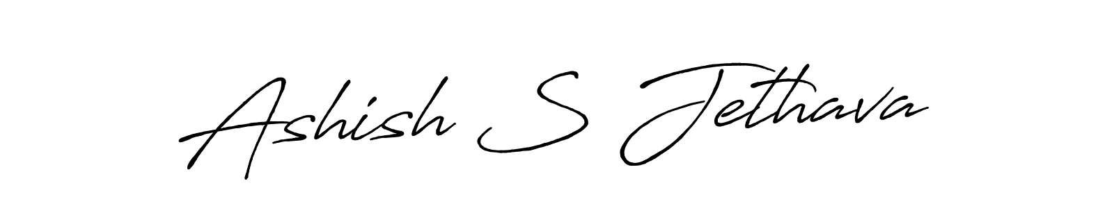 How to make Ashish S Jethava signature? Antro_Vectra_Bolder is a professional autograph style. Create handwritten signature for Ashish S Jethava name. Ashish S Jethava signature style 7 images and pictures png