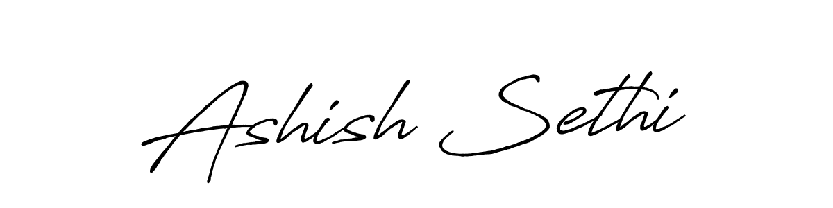 Use a signature maker to create a handwritten signature online. With this signature software, you can design (Antro_Vectra_Bolder) your own signature for name Ashish Sethi. Ashish Sethi signature style 7 images and pictures png